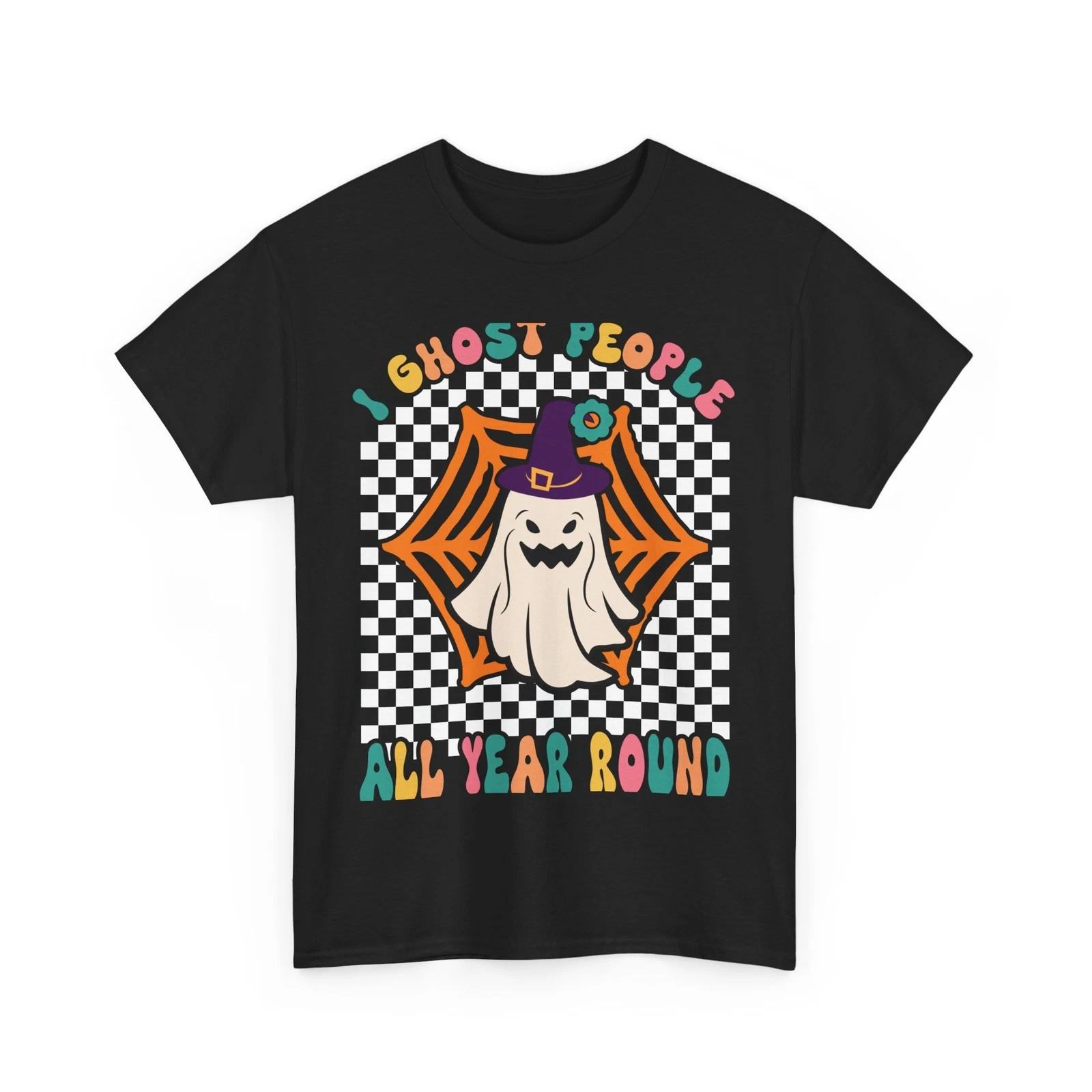 Haunted Ghost T-Shirt | Cute & Spooky Tee | Fun Paranormal Graphic Shirt S