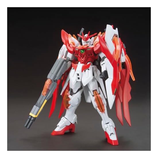 BANDAI SPIRITS HGBF Gundam Build Fighters Try Wing Gundam Zero Honoo 1/144 Scale Color-Coded Plastic