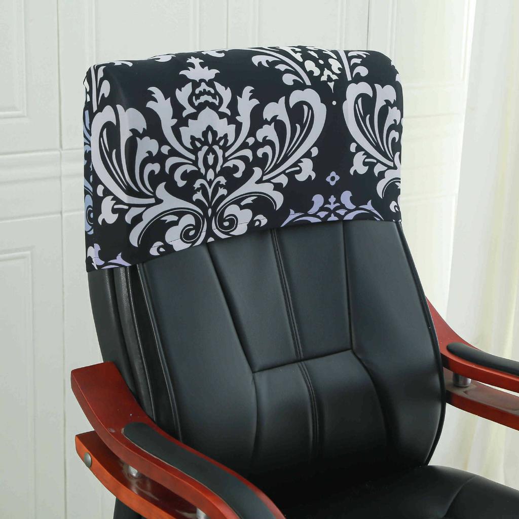 Elastic Boss Chair Headpillow Case Office Chair Cover Swivel Chair Headpillow Case Computer Chair Headpillow Seat Dustproof Head Cover