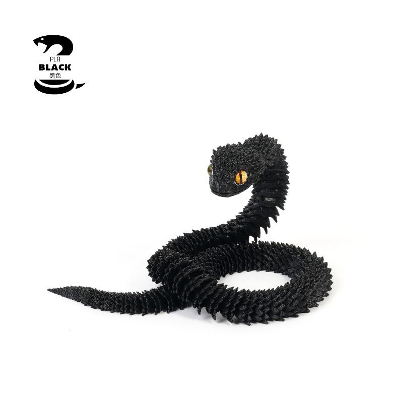 

3D Printed Flexible Viper Snake Model – Art Decor, Multiple Colors & Sizes (30cm/40cm/60cm) Perfect for Home and Office Décor. 30cm