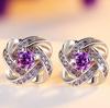 Rhinestone Crystal Flower Stud Earrings Jewelry