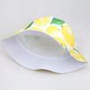 Sun Protection Bucket Hat Beach Leaf Lemon Printing Sunshade Cap Fisherman Hat  for Men Women