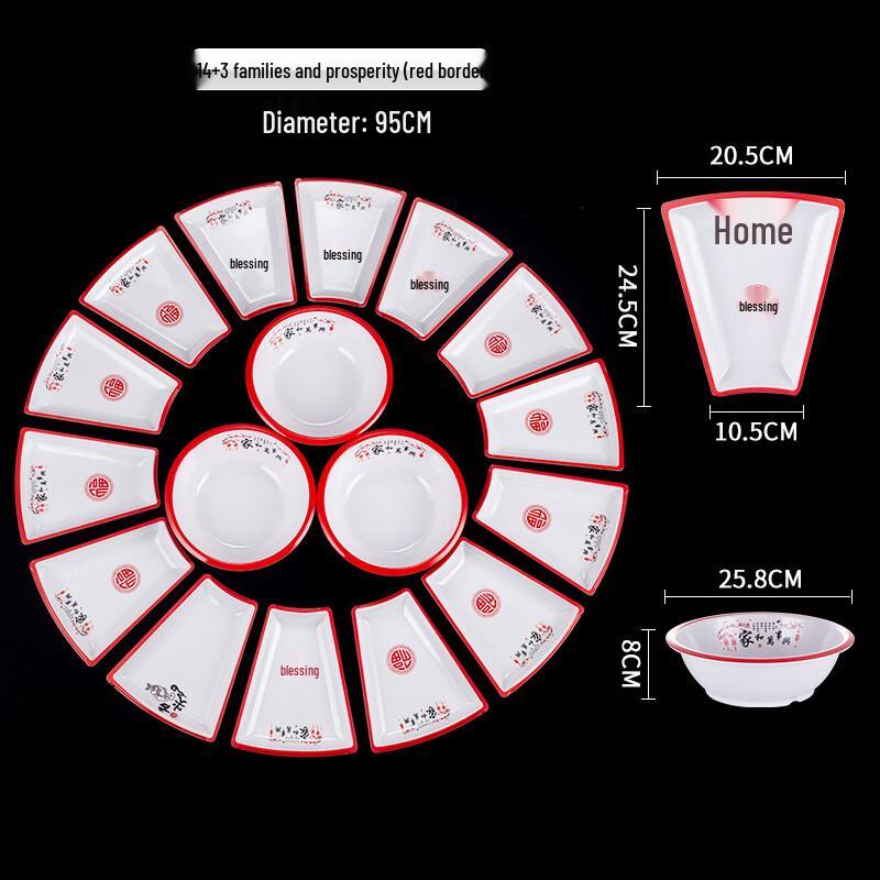 Chinese Melamine Banquet Dinnerware Set