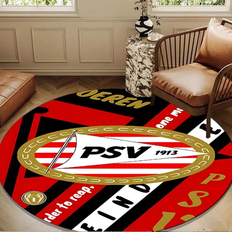 Psv Eindhoven Crest Round mat, Anti-slip Circle Carpet Chair rug For livingroom,Bedroom, doormat home decor Gift Christmas Gifts