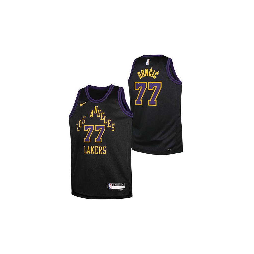 Nike X NBA Jersey Los Angeles Lakers Luka Doncic 77 City Edition Youth Sports Breathable Kids jerseys DX8506-LLD