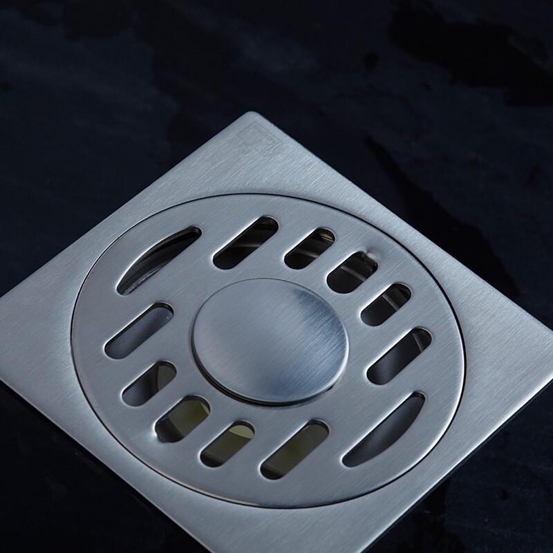 Submarine Square Brushed Stainless Steel Washing Machine Floor Drain