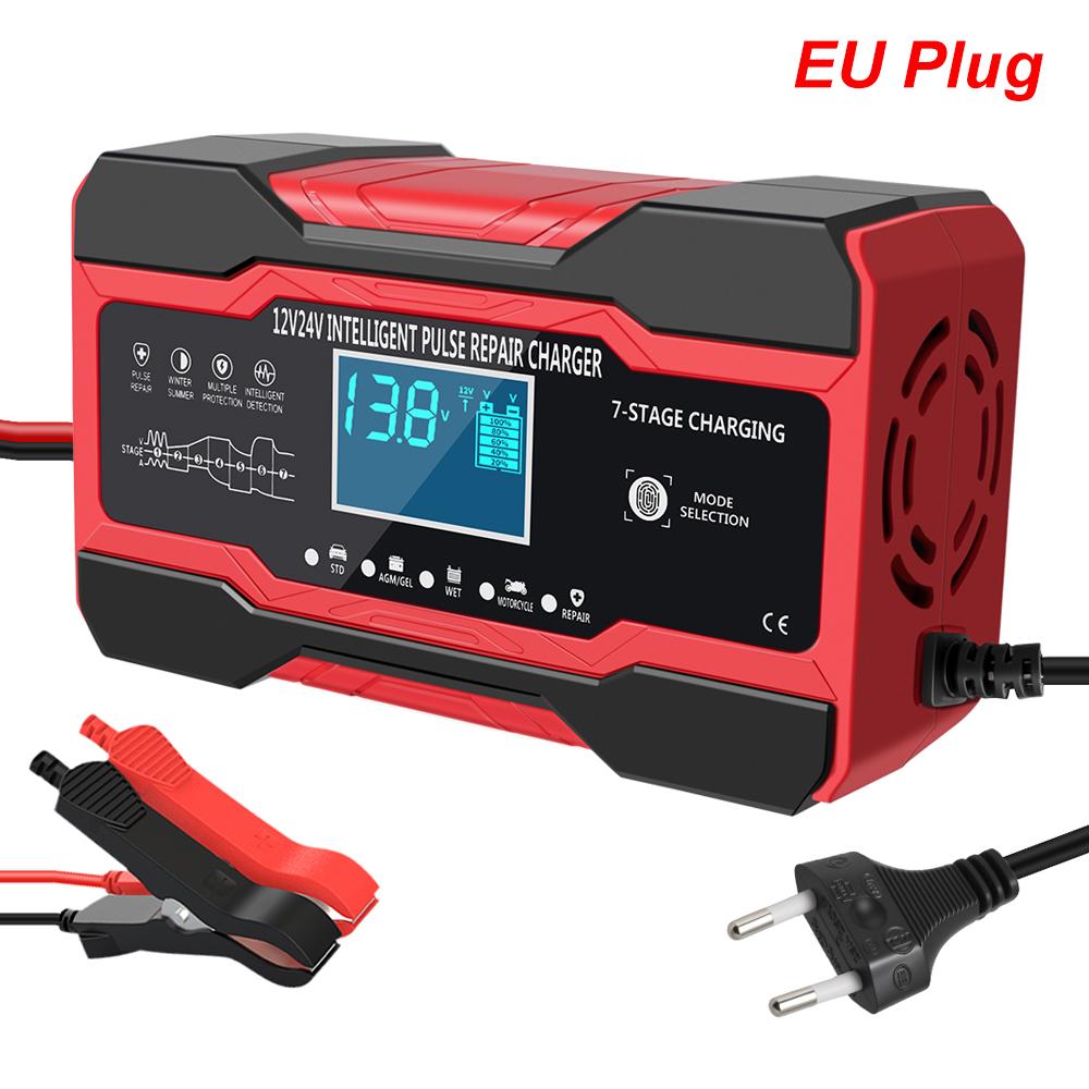 

180W Storage Battery Chargers 5A 24V/10A 12V Digital Car Battery Chargers Lead Acid Batteries Maintance Intelligent Pulse Repair