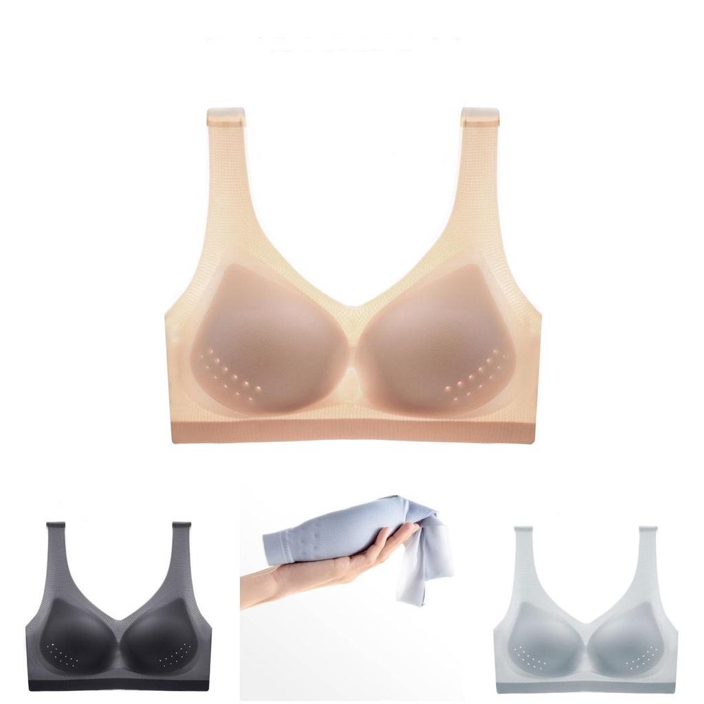 Ultra-thin Ice Silk Bra Cool And Comfortable Summer Wear For Large Chests