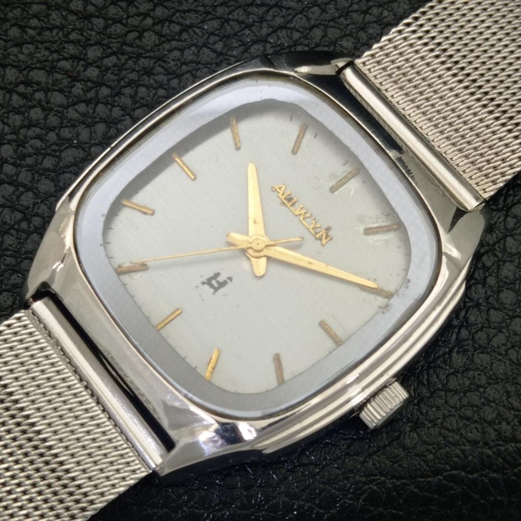VINTAGE ALLWYN HAND-WINDING 6300A INDIA MENS ORIGINAL DIAL WATCH A704001-1