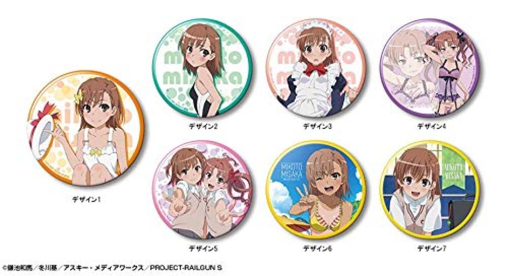 A Certain Scientific Railgun S Can Badge Design 05 (Misaka Mikoto & Shirai Kuroko)