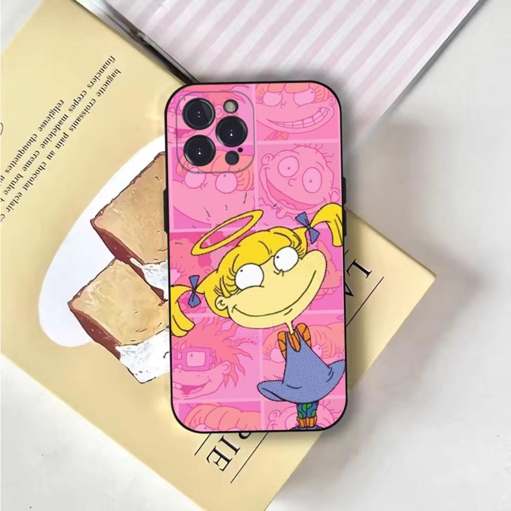 

Rugrat Chuckie Angelica Phone Case For iPhone 16,15,14,13,12,11,Pro,X,XS,Max,XR,Plus,Mini Soft Black Cover iPhone13mini