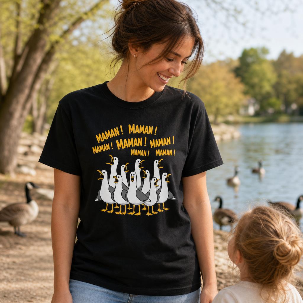 Mom Seagull Funny Mama Seagulls Gift Mother Birthday Humor T Shirt 100 Cotton Funny Tshirt For Unisex Tees Short Sleeve Clothing