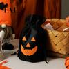 Halloween Pumpkin Bags for Kids 5 Pcs Treats Bag, Non-woven Fabric Candy Portable Snack Drawstring Goodie Party Favors Lightweight Totes Sweets