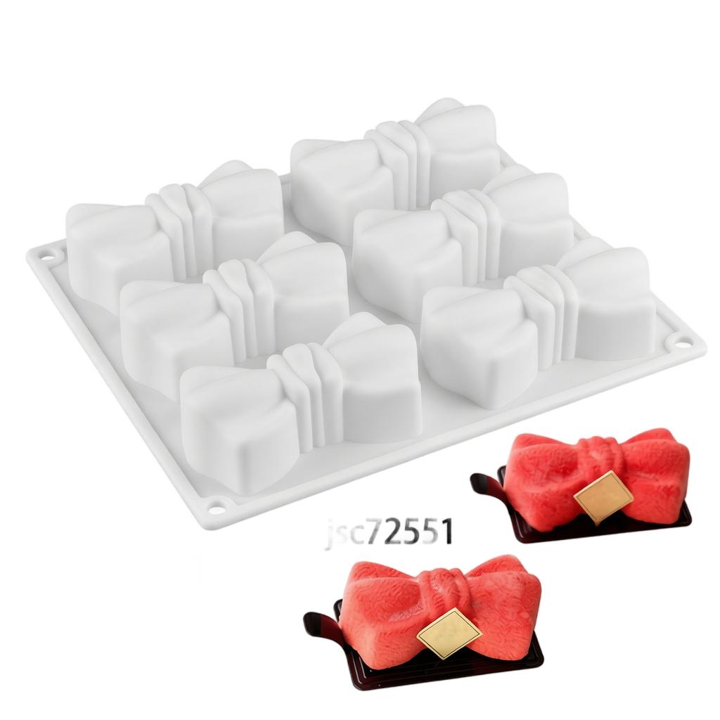 Silicone Cake Mold 6 Cavities Mousse Baking Mold Cartoon Fruit Diamond Heart Shape Flexible Non-Stick Baking Tray for Desserts