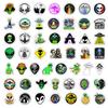 Comics ET Alien Icon Stickers DIY Waterproof Vinyl Decals for Scrapbook Diary Junk Journals Laptop Phone Bottle Decorative Gift Gas Tank Doors 4