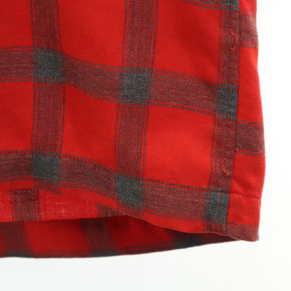 Lanerossi 50s 60s Vintage Box Silhouette Check Pattern Long sleeve Open collar shirt Men's Used