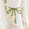 1Pc Curtain Tiebacks Window Accessories Ties Floral Designs Fabric Tiebacks Office Carnation Curtain Tiebacks Home Multi-Color