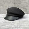 Leather Brim Soft Fit Straw Cap Summer Newsboy Cap for Women Summer Cap Fasion Beret Cabbie Baker boy hat Paperboy Sailor Hat