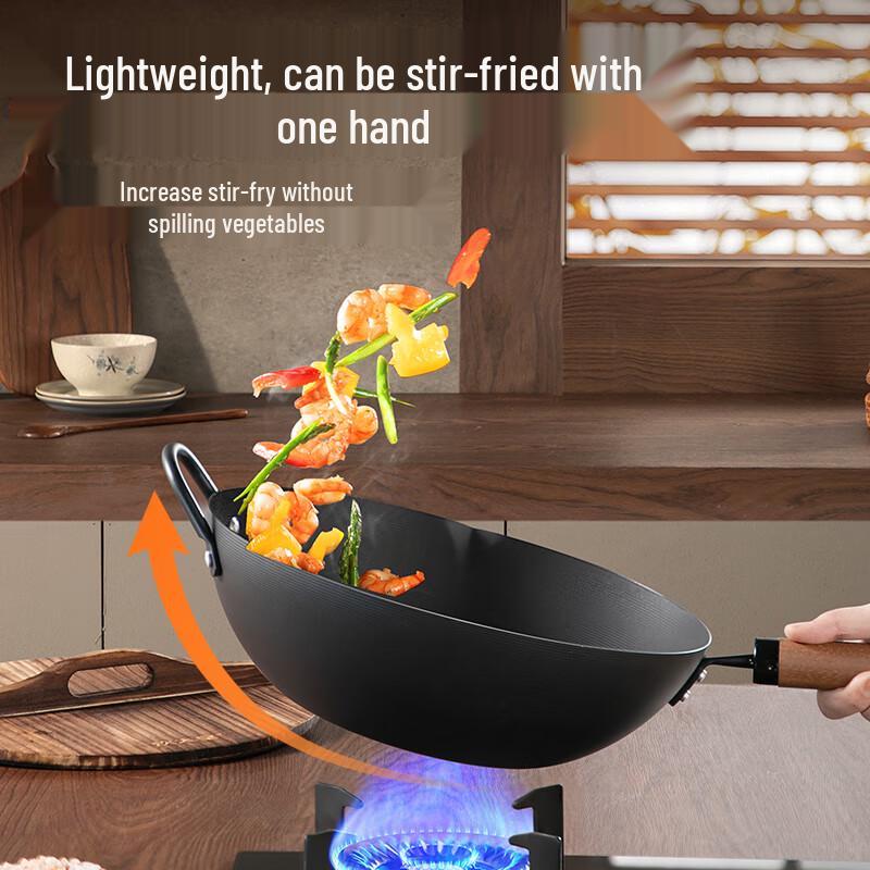 COOKER KING Japanese Style Non-Coated Iron Wok
