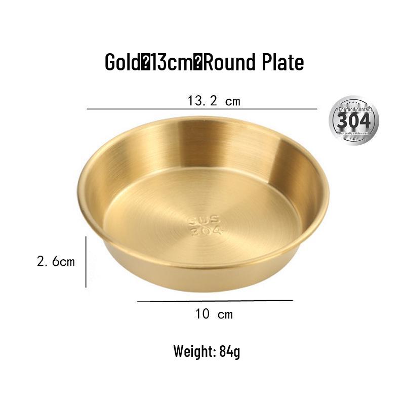 304 Stainless Steel Round Korean & Japanese Sauce Dish