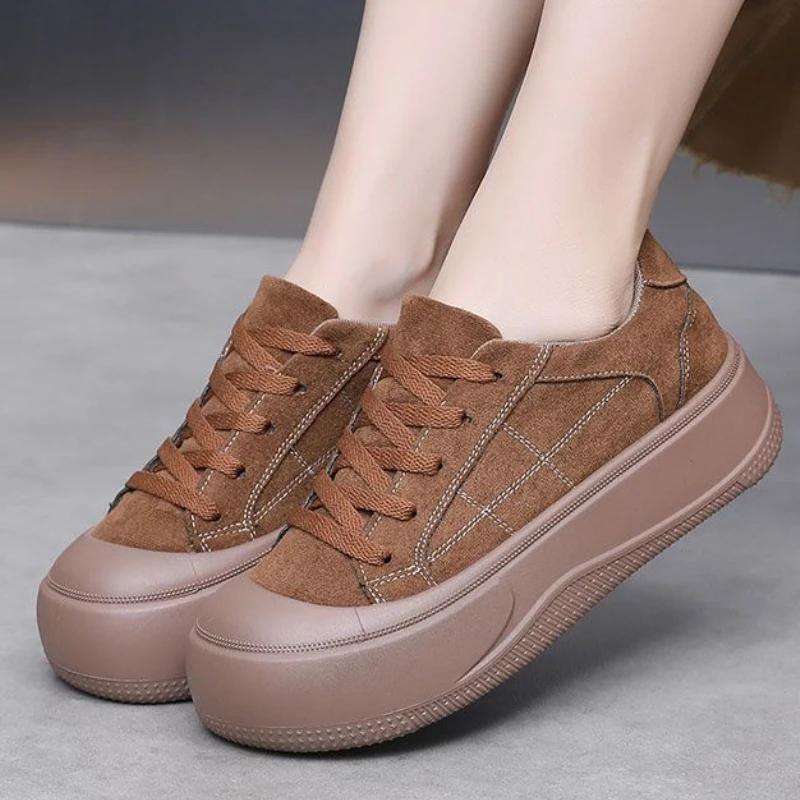 Fashion Lace Up Sneakers Shoes for Women Comfortable and Elegant Walking Deals New Arrival 2025 Designer Luxury Woman Footwear On Sale