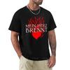 Mein Herz Brennt T-Shirt Oversized T-shirt Oversized T Shirt Black T Shirt Mens Graphic T-shirts Hip Hop