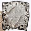 65Cm SpringAutumn Fashion Silk Small Square Scarf For Women Printed Decorative Silk Shawl Elegant Bandana Head Scarves