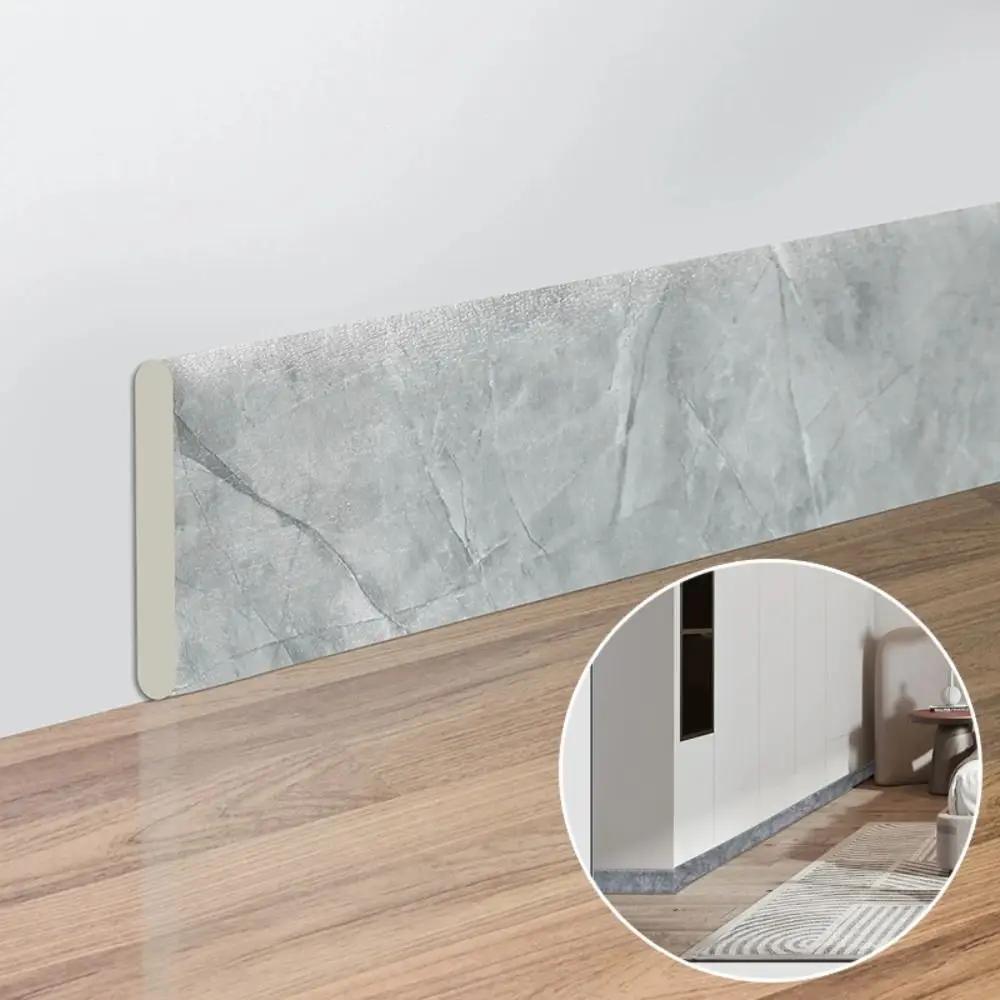 2M/Roll DIY Thickened Skirting Line Anti-collision Self Adhesive Wall Sticker Soft 3D Decoration Strips Living Room