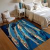 Area Rug Carpet Non Slip Funny Fish Pattern Floor Mat for Nursery Bedroom Living Room Kids Room Home Decor Dorm Gift