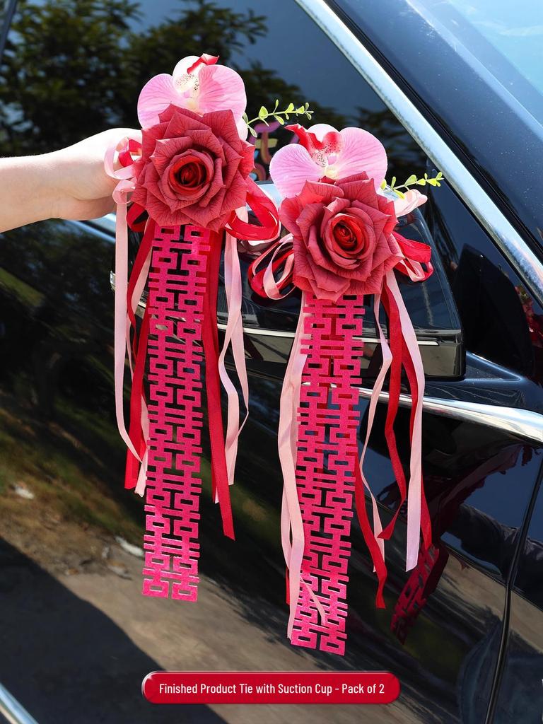 Wedding Car Decoration Floral Set for Handles and Dowry Car