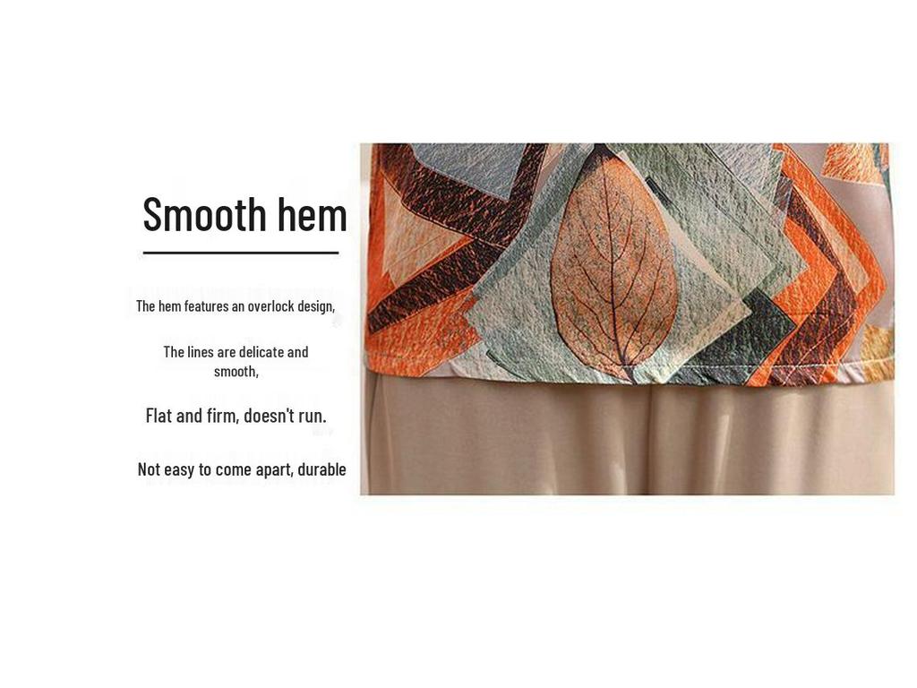 Mother's Summer Chiffon Two-Piece Set - Cool, Fashionable Attire for Middle-Aged and Elderly