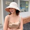 Basin hat new women's spring and autumn versatile bucket hat splicing college trendy sunscreen and UV protection sun hat