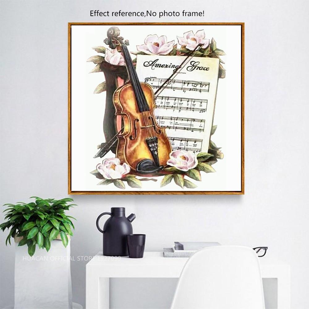 DIY Diamond Painting Full Round Cartoon Guitar Diamond Embroidery Display Picture Of Rhinestones