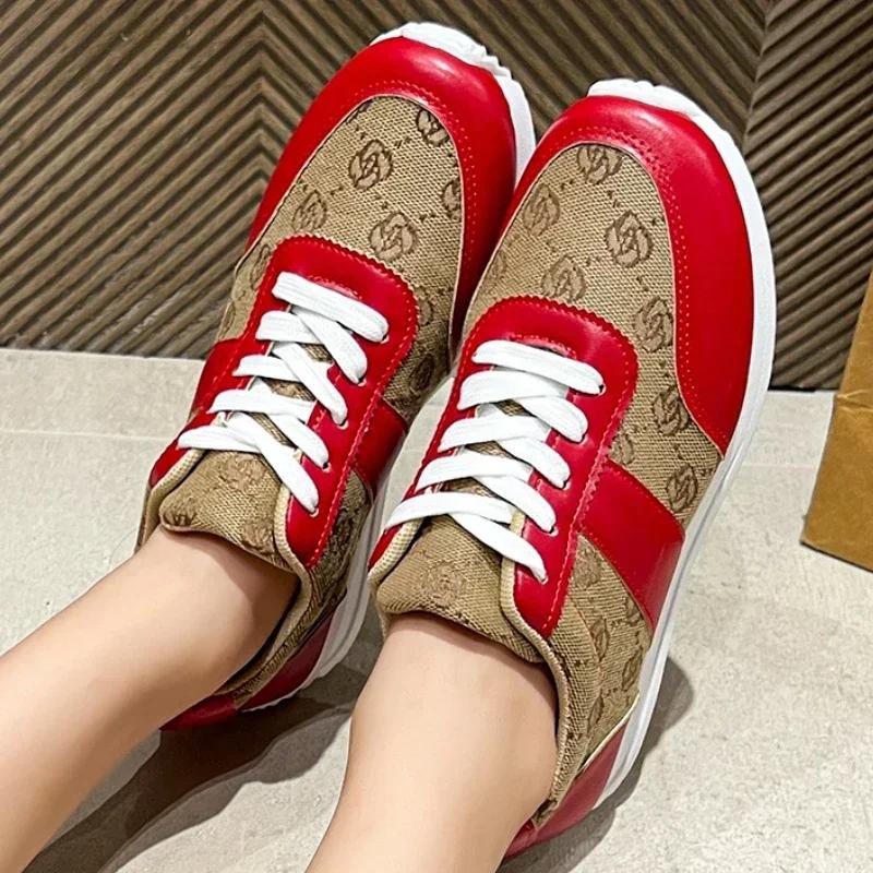 Fashion Spring Autumn Breathable Women Trend Lightweight Leisure Sneakers Women Walking Design Fashion Platform Shoes Zapatos De Mujer