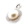 Les Trésors De Lily [J0141] - Pendentif Argent 'Sissi' blanc argenté (rhodié) - 15 mm