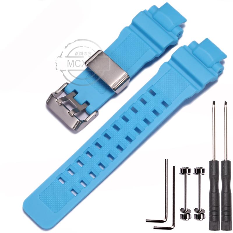 Rubber Watch Strap For Casio G-Shock GA-1000 GW-4000 GA1100 G1400 Watchband Men's Sport Waterproof Silicone Bracelet