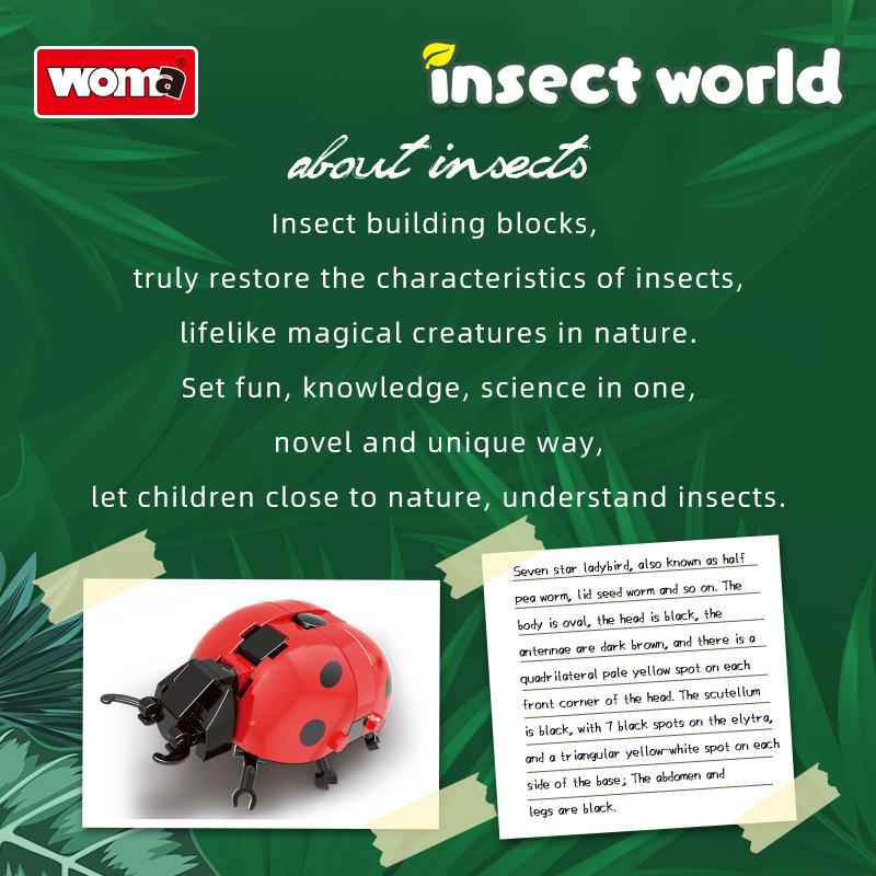 Building Block Insects Animal Model Small Particles Enlightenment Assembly Children'S Toys Boys Puzzle Gifts