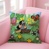 Süßer Cartoon Der kleine Maulwurf Animation Kissenbezug Kissenhülle Kurzer Plüsch Versteckter Reißverschluss Raum Sofa Kissenbezug