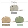 Mirachic Genuine Leather Card Case, Greige, Elephant-Shaped, Compact, Cute, Kids', Grained Leather, Accordion Wallet, Large Capacity, Point Card