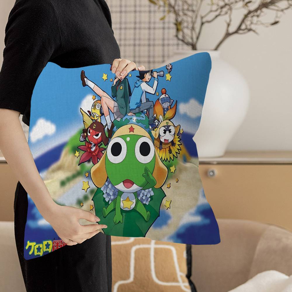 Classic Comedy Anime K-Keroro Personalized Pillow Cover Kids Bedroom Wild Party Decor Pillowcase Kid Birthday Shower Gift