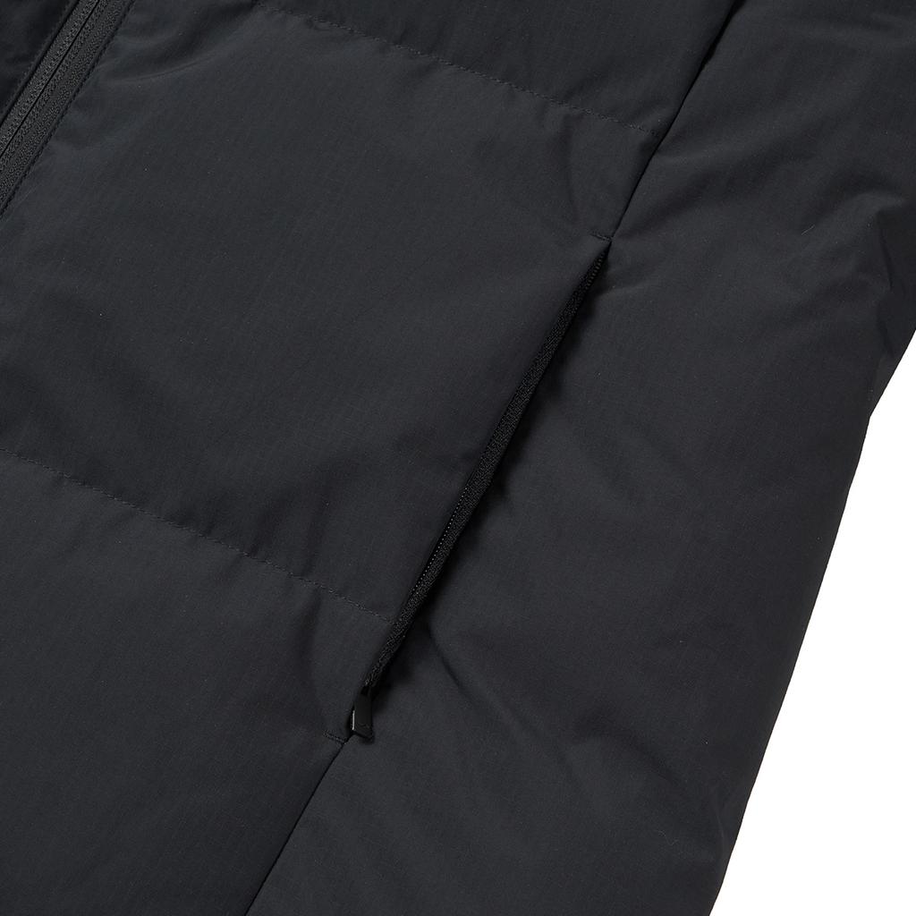 Saucony Mid-Length Hooded Zipper Solid Color Long Sleeve Down Jacket Women outerwear Black SC1240186AL-BK01