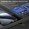 For Xiaomi 14T Pro Case Kickstand Slide Lens Lid PC + TPU Drop-Proof Phone Cover