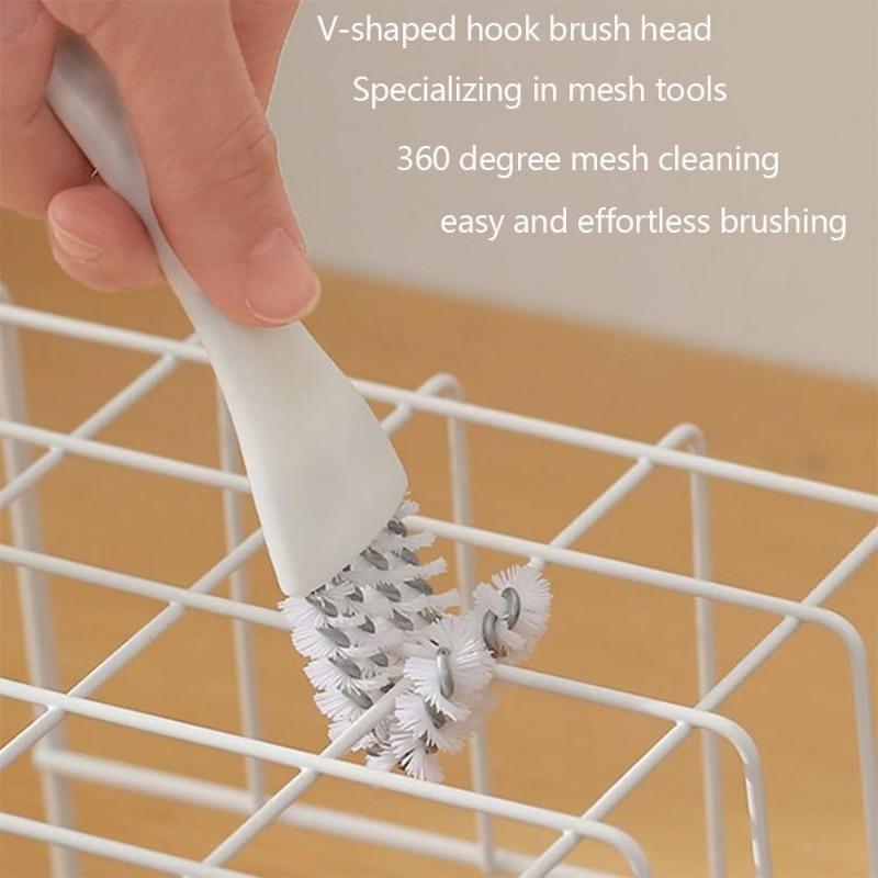 1PCS Grill Grid Brush BBQ Barbecue Kitchen Stove Cleaning Gap Brush Sink Dead Corner Small Brush