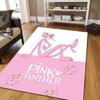 Rosa Panther Flanellmuster Quadratischer Teppich, Läufer, Teppich für Wohnzimmer Schlafzimmer Sofa Spielzimmer Dekor, Rutschfeste Fußmatte