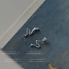 Two ear-raising little spirit snake stud earrings~ 925 silver needle mini version cute sleep without taking off earrings ins earrings