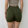 Export Cross-Border Fashion Seamless Yoga Shorts Hip Raise High Waist Fitness Shorts Women's Skinny Running Sports Pants