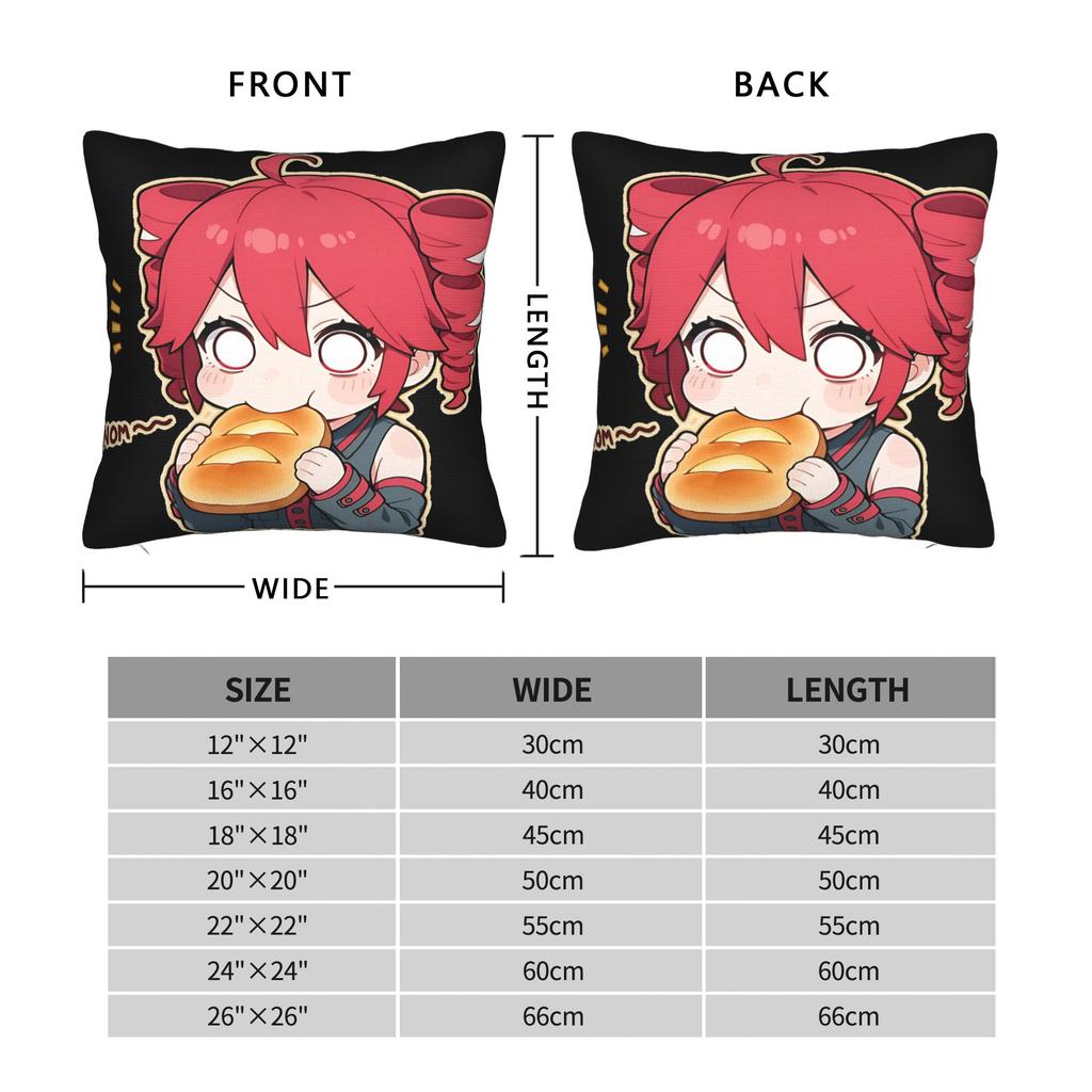 Chibi Kasane Teto Pillow Case Square Pillow Cover Funny Cushion Cover For Sofa Bedroom Home Decor