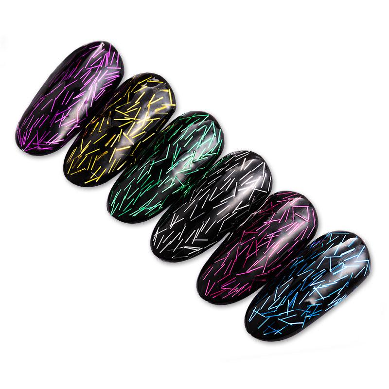 Mtssii 1g Colorful Shiny Laser Strip Irregular Paillettes Sequin Flakes Dust Nail Art Manicure Decor