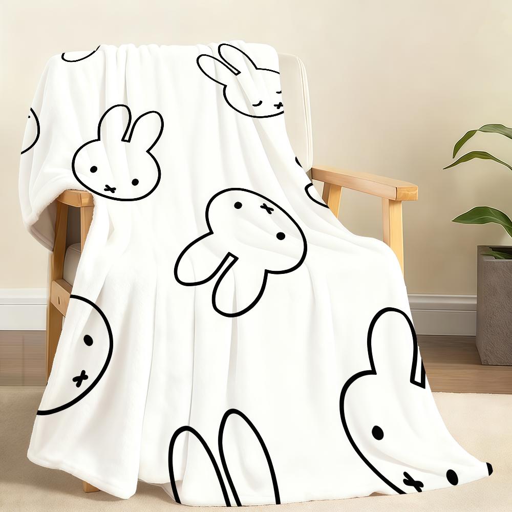 

Cute M-MiffyS Blanket Soft Throw Blanket for Home Bedroom Bed Sofa Picnic Travel Office Rest Cover Blanket Gift 100x150cm