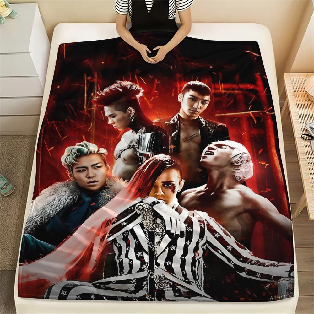 1pz Coperta in Flanella con Stampa BIGBANG, Alta qualità per Tutte le Stagioni, Arredamento per la Casa, Calore e Comfort, Perfetta per Regali di Natale